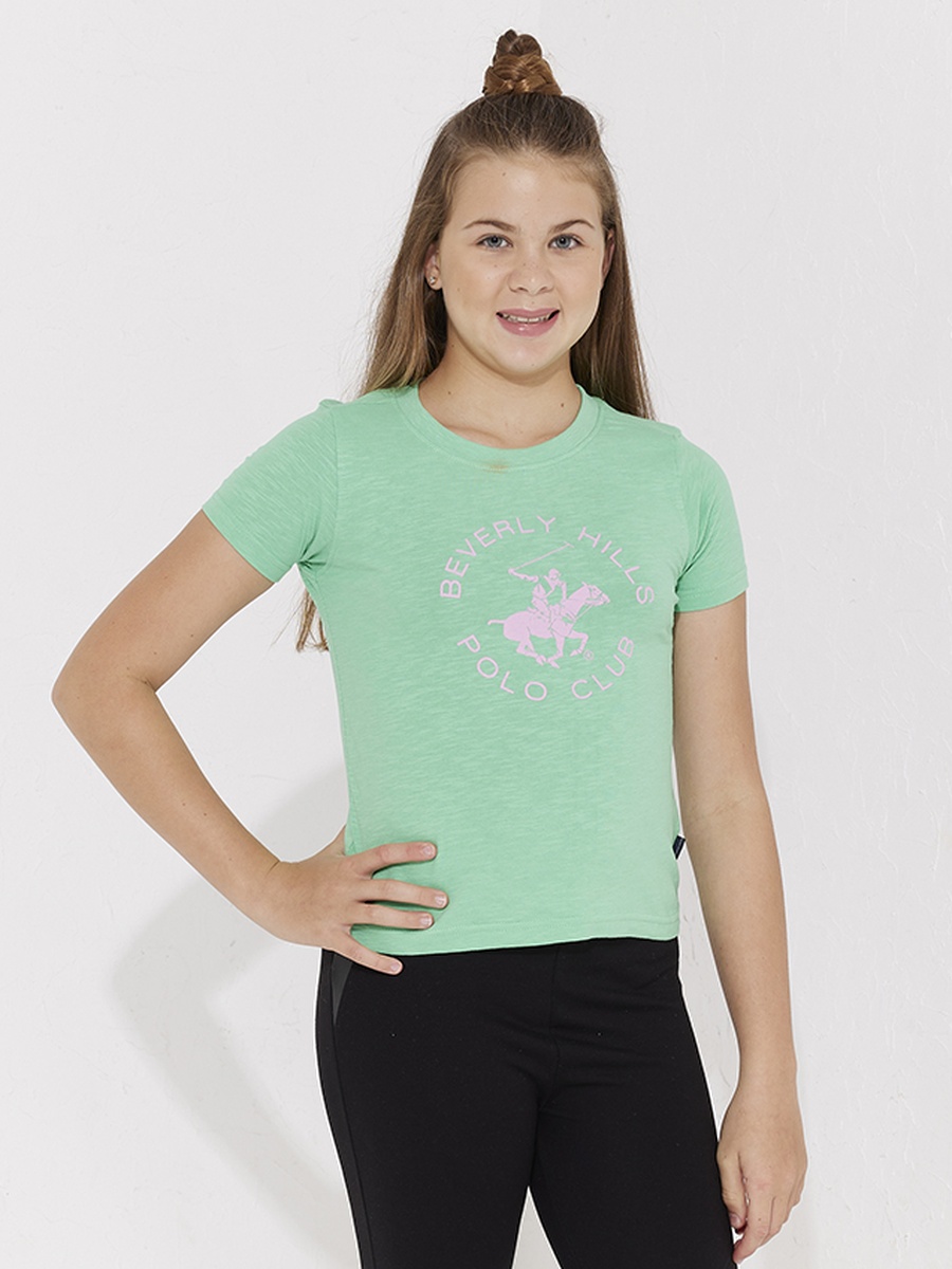Girls Regular Fit Logo Print T-Shirt
