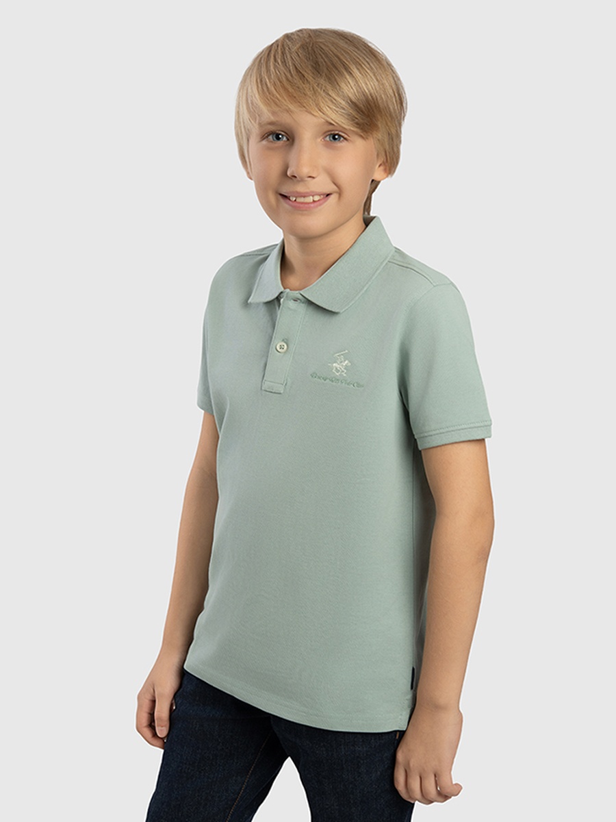 Boys Regular Fit Solid Polo T-Shirt