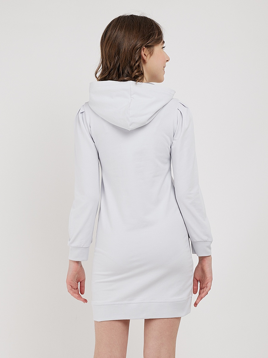Girls Logo Print Hooded Sweatshirt Dress