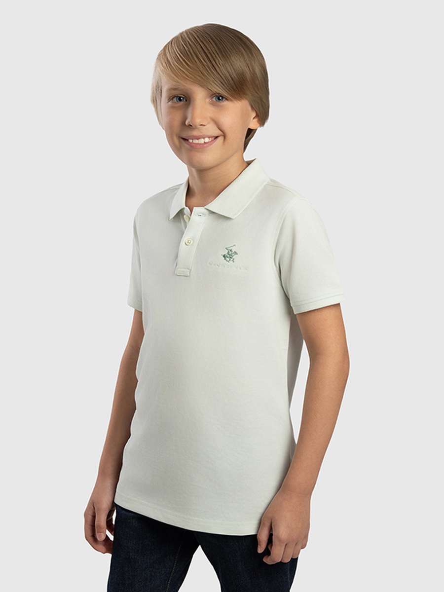 Boys Regular Fit Solid Polo T-Shirt