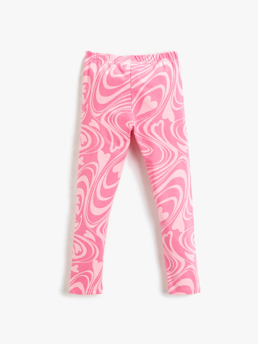 Psychedelic Patterned Leggings with Elastic Waistband