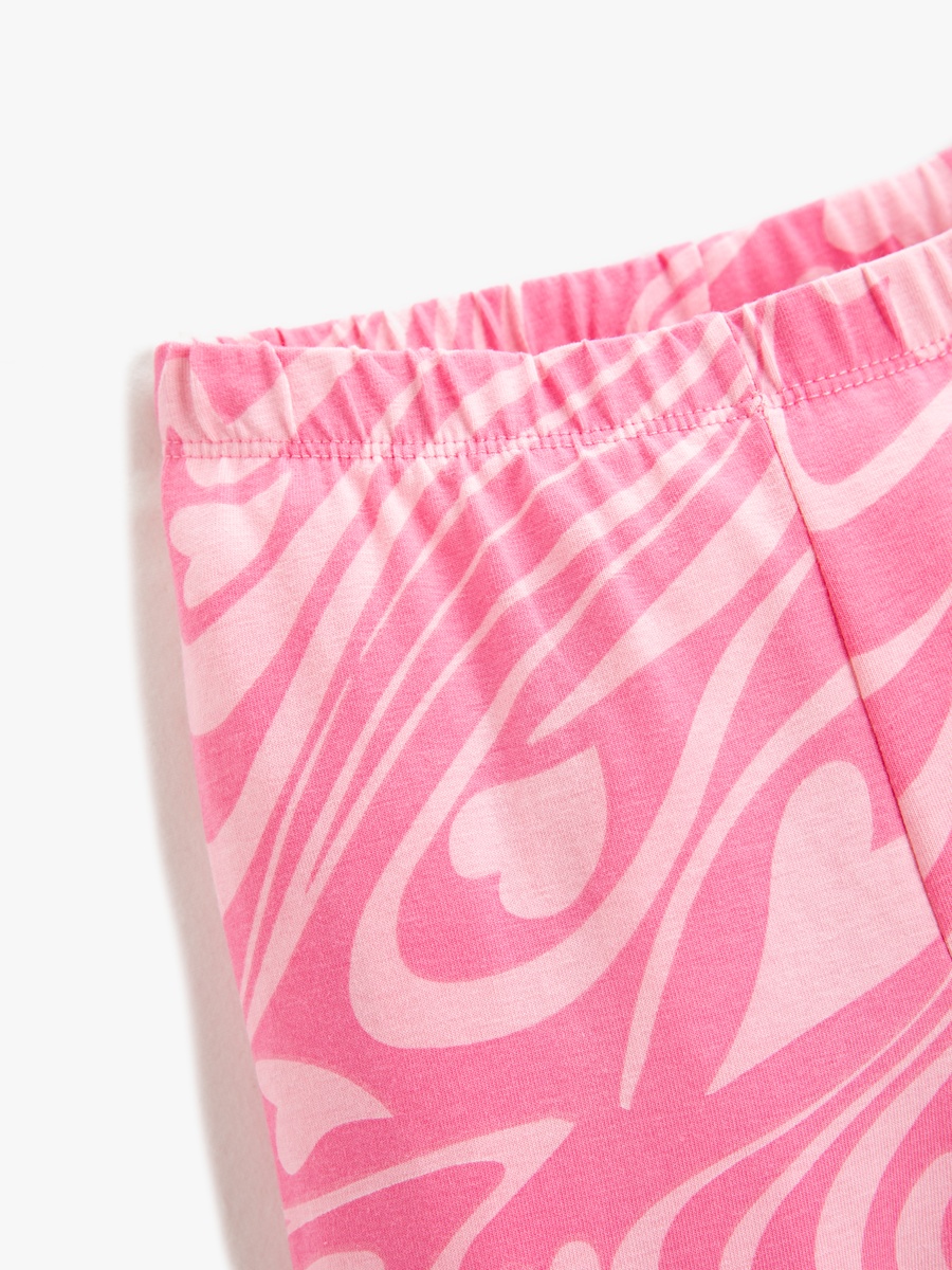 Psychedelic Patterned Leggings with Elastic Waistband