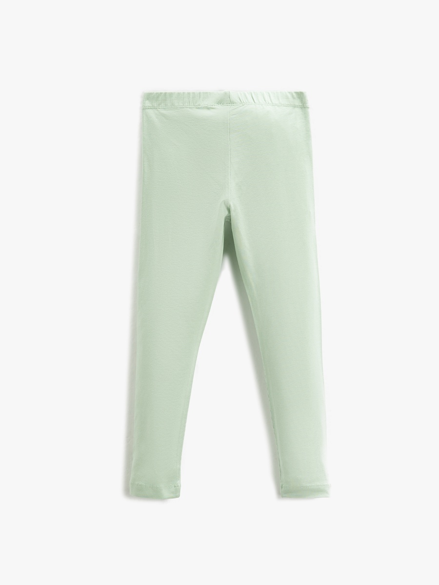 Printed Detail Glittery Leggings with Elastic Waistband