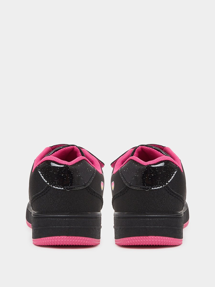Girls Kuromi Black Hook and Loop Sneakers