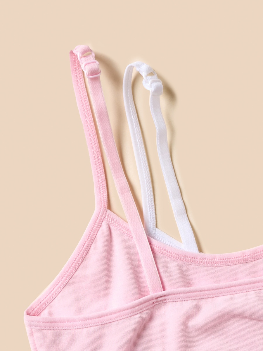 Pack of 2 - Plain Bra with Bow Applique
