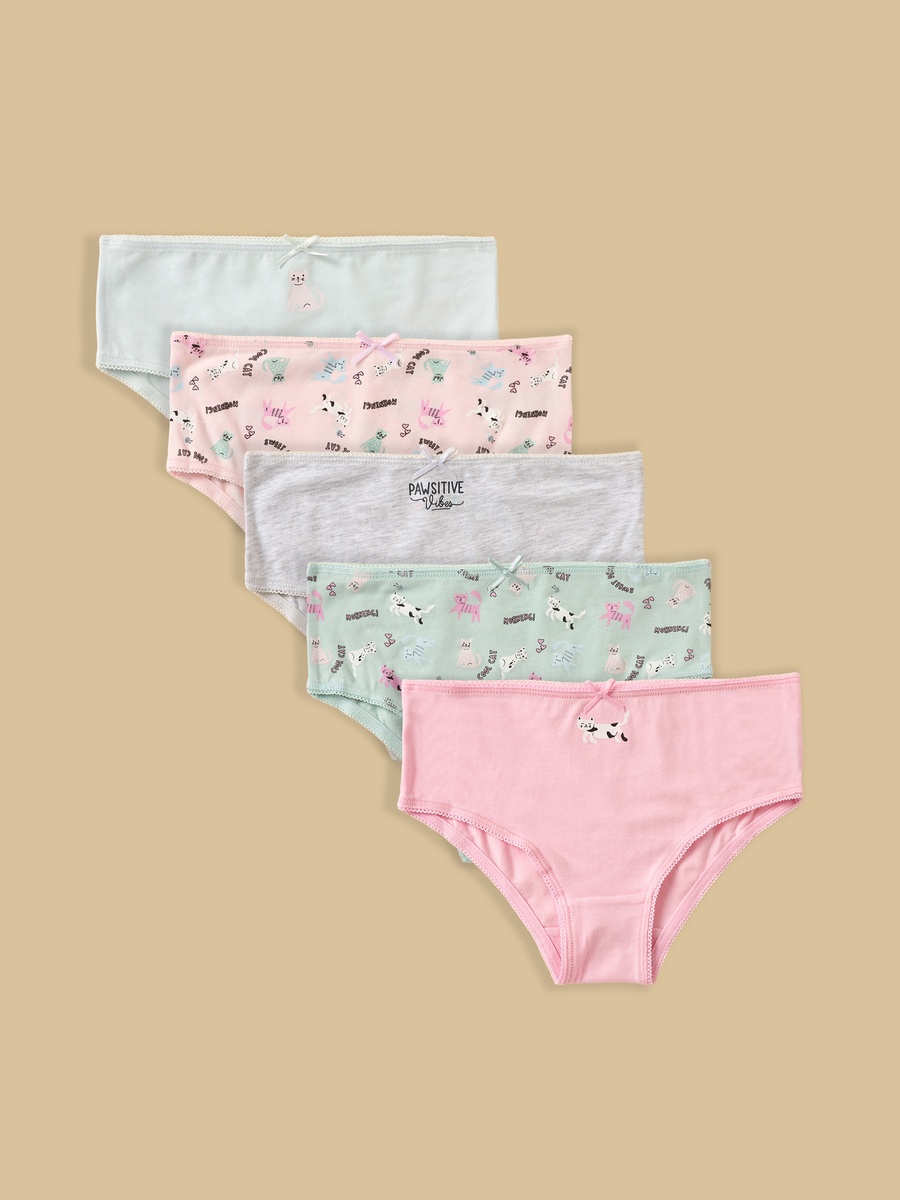 Pack of 5 - Cat Print Briefs