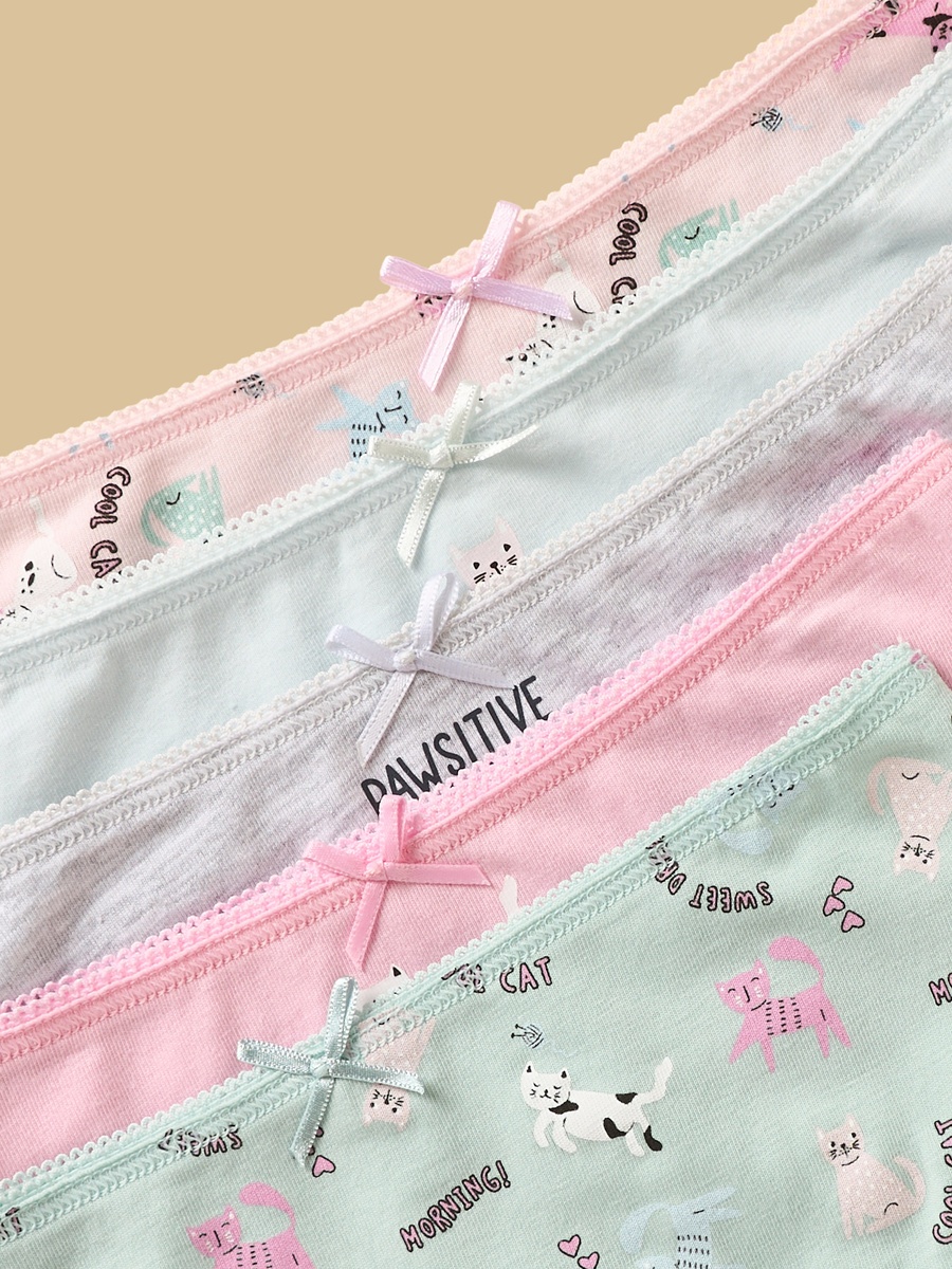Pack of 5 - Cat Print Briefs