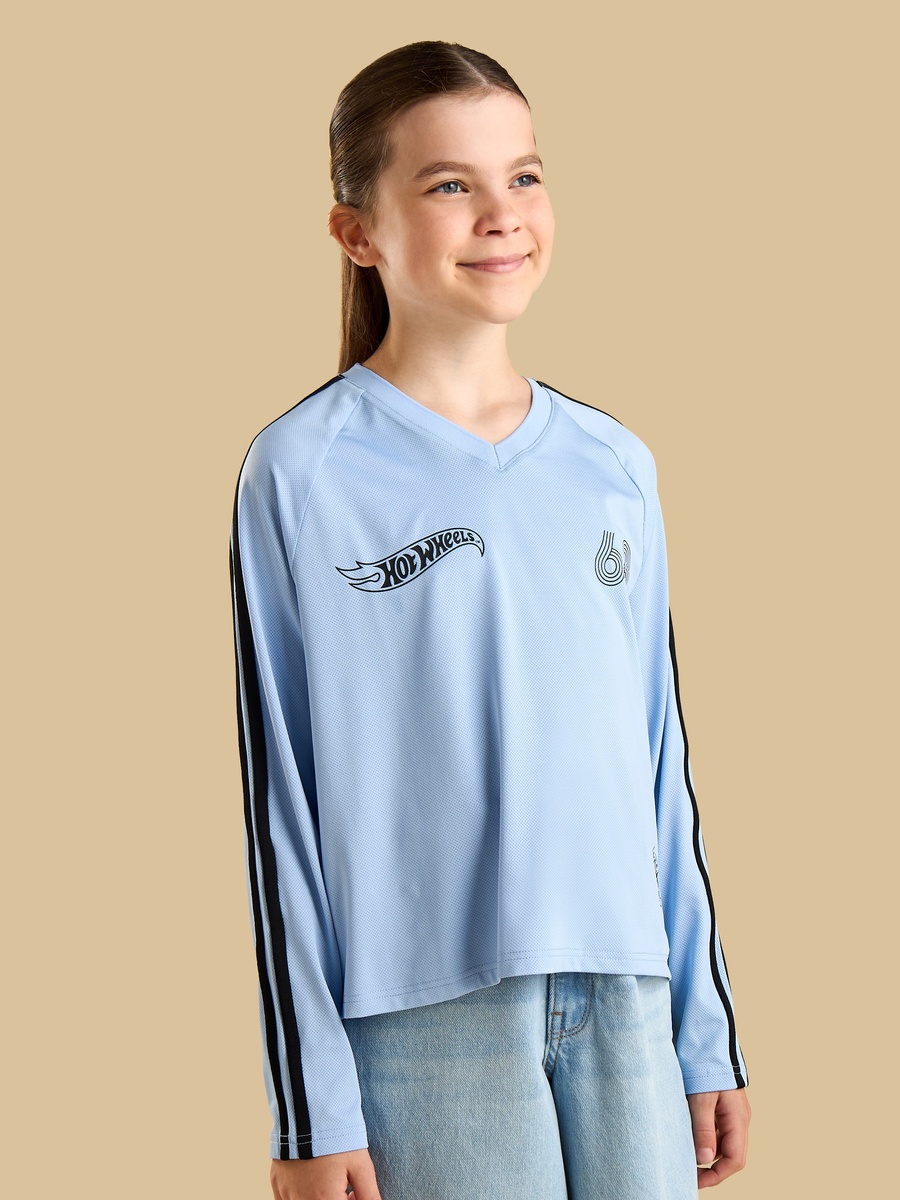Hot Wheels Print V Neck T-Shirt