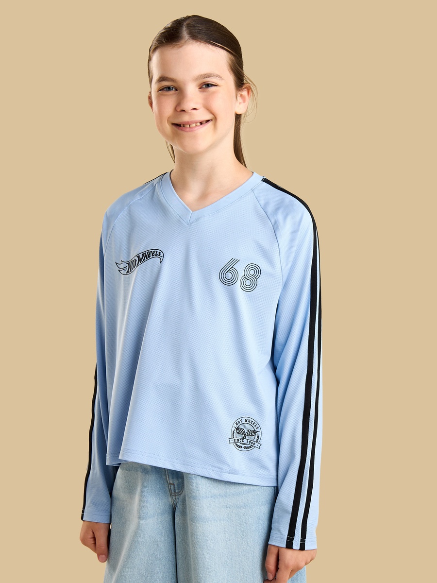 Hot Wheels Print V Neck T-Shirt