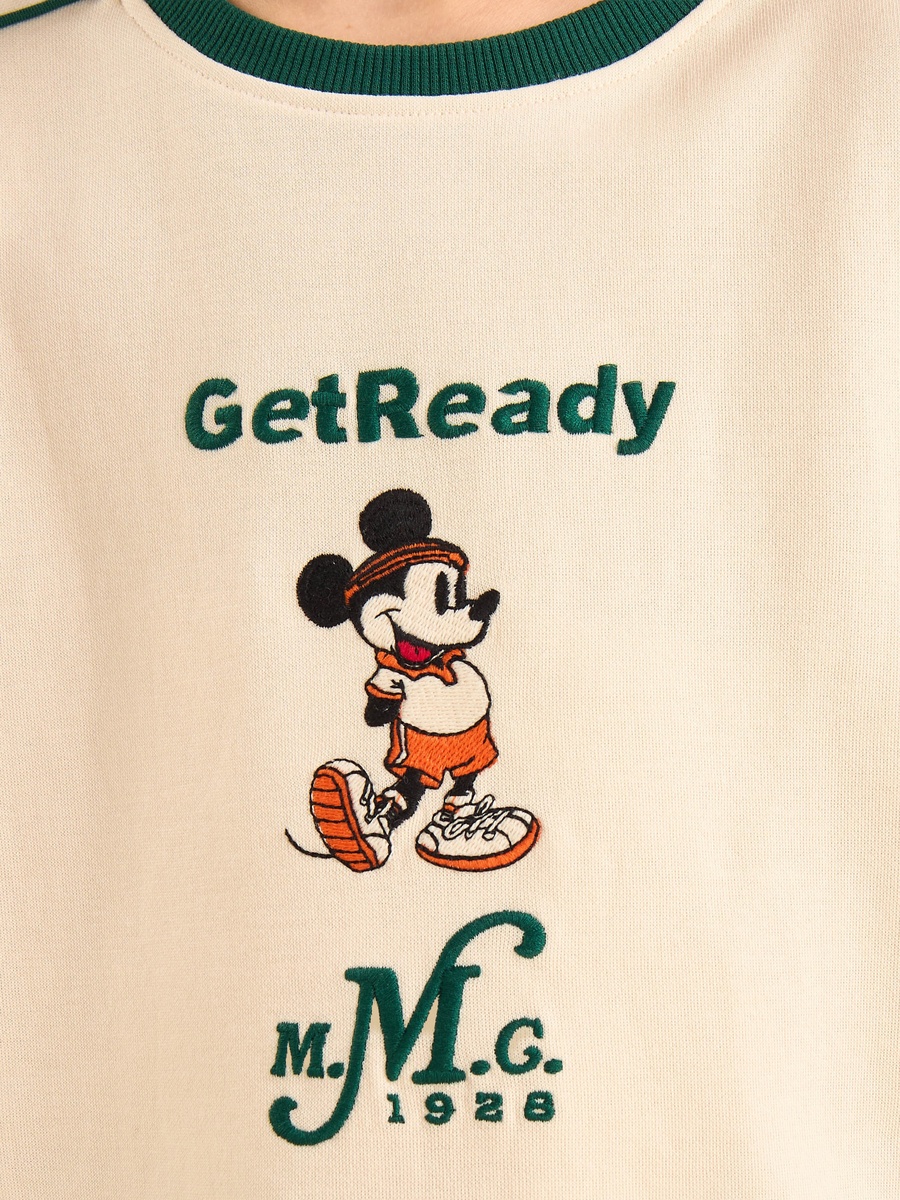 Mickey Mouse Print T-Shirt and Shorts Set