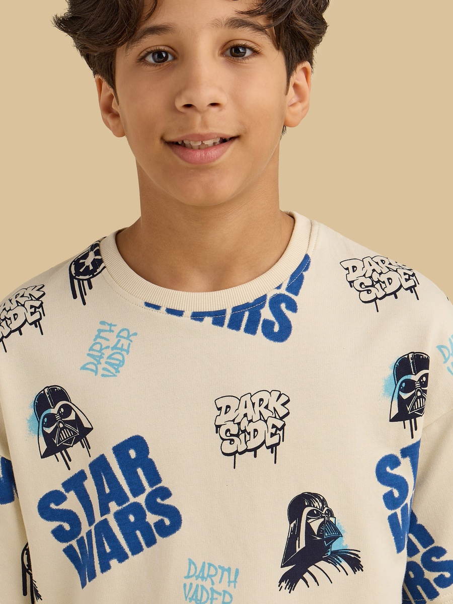 Star Wars Print Cotton T-Shirt