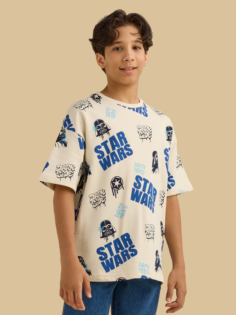 Star Wars Print Cotton T-Shirt