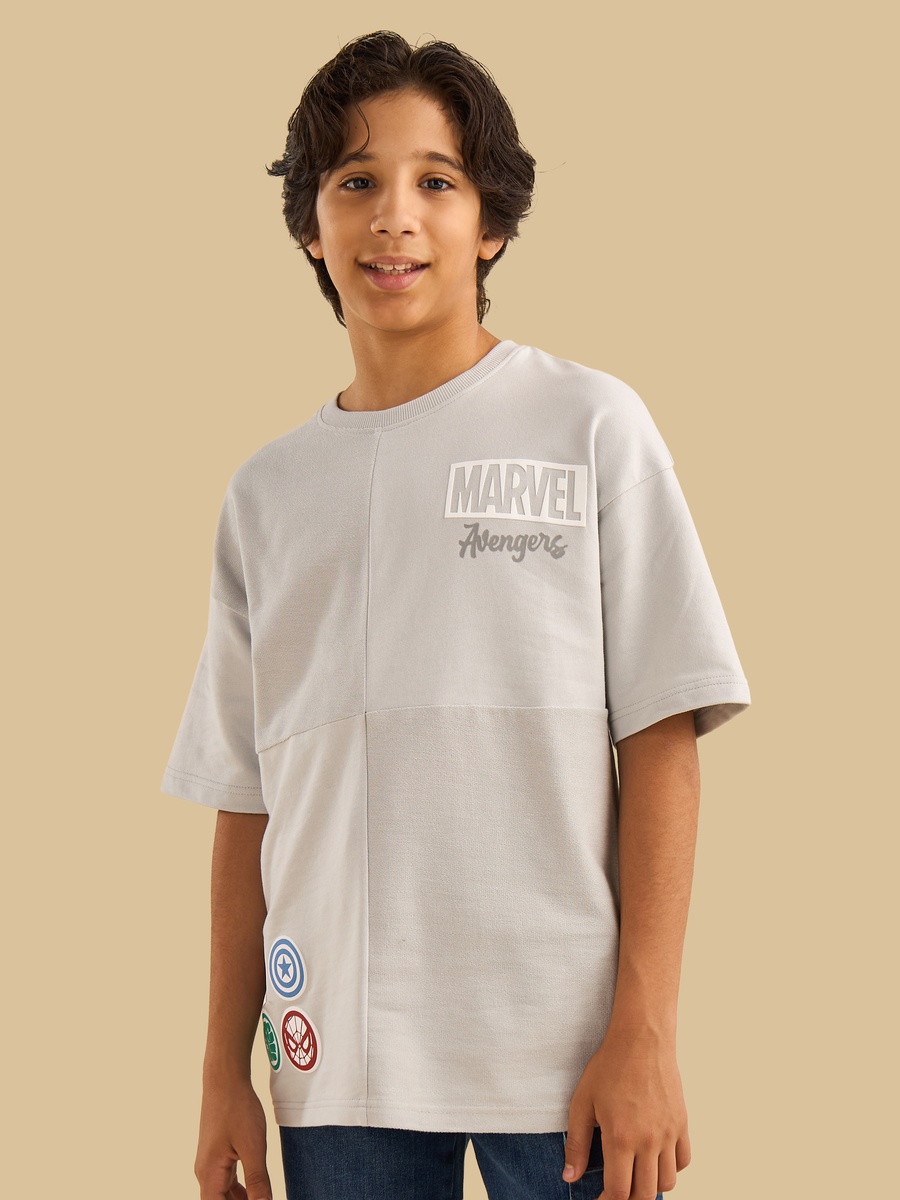 Avengers Print Cut and Sew Cotton T-Shirt