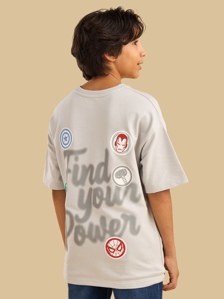Avengers Print Cut and Sew Cotton T-Shirt