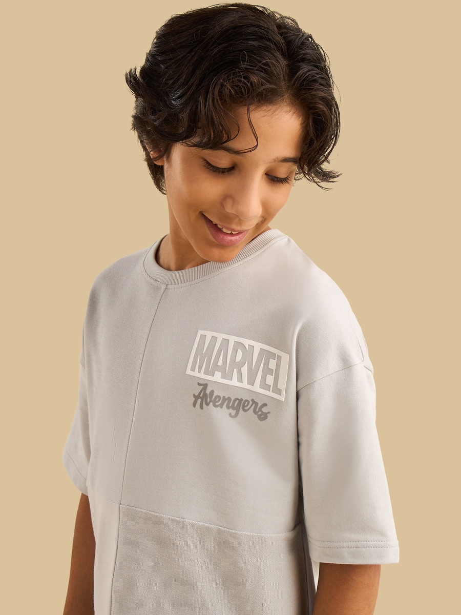 Avengers Print Cut and Sew Cotton T-Shirt