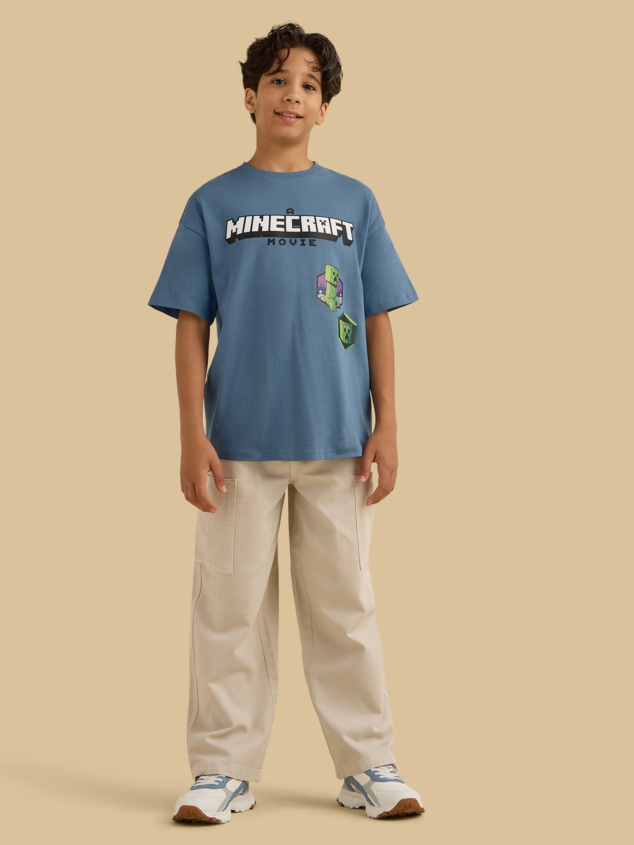 Minecraft Print Cotton T-Shirt
