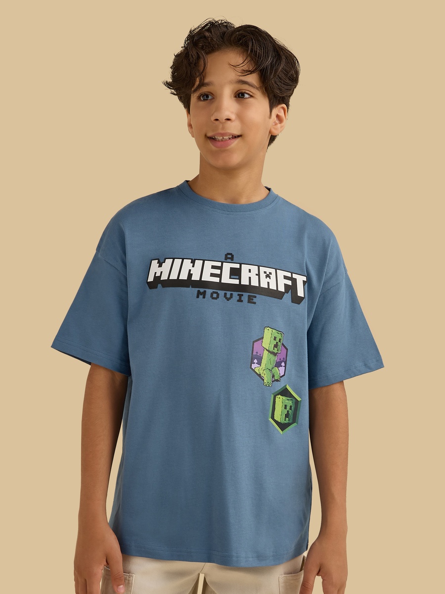 Minecraft Print Cotton T-Shirt