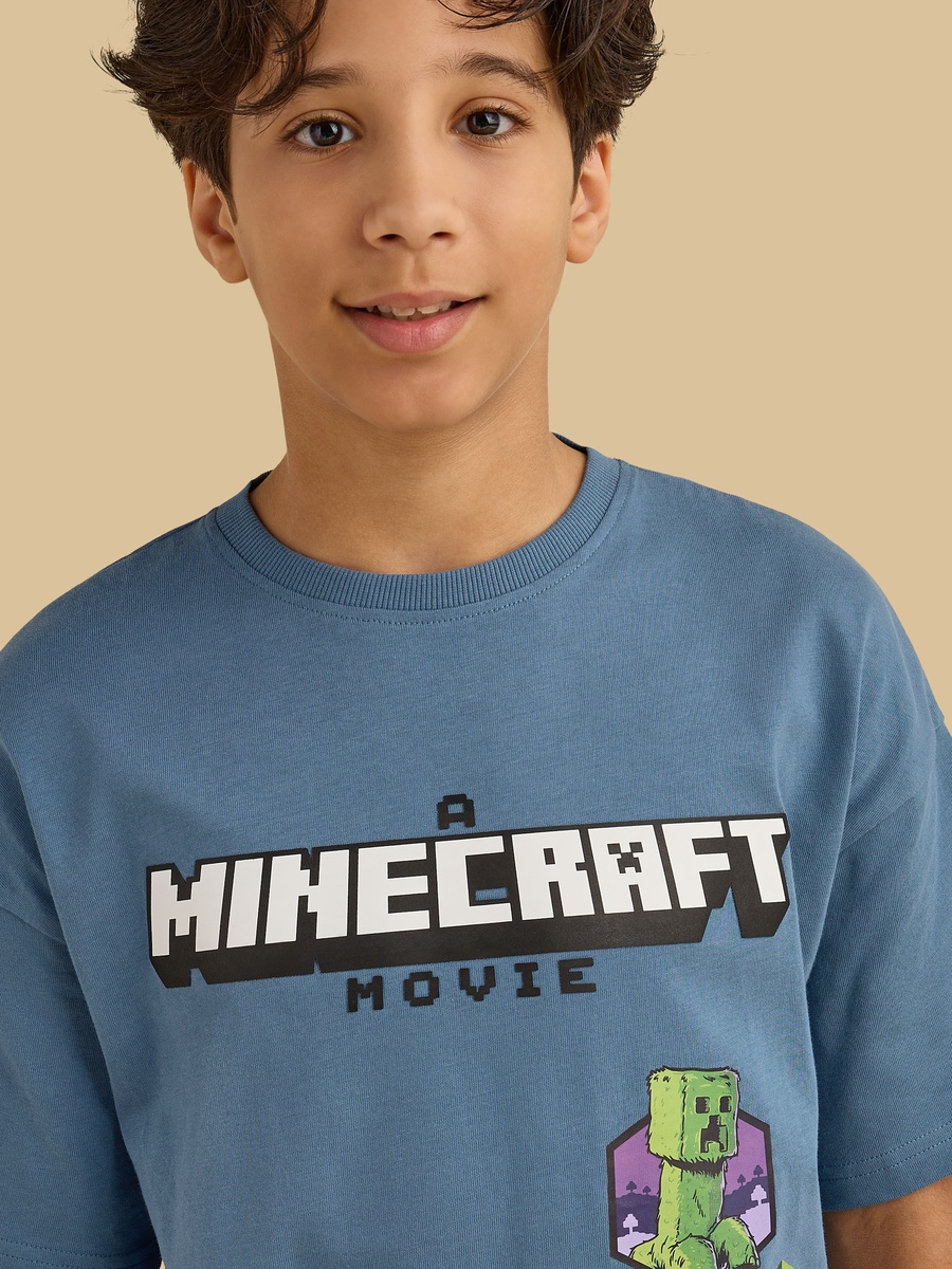 Minecraft Print Cotton T-Shirt