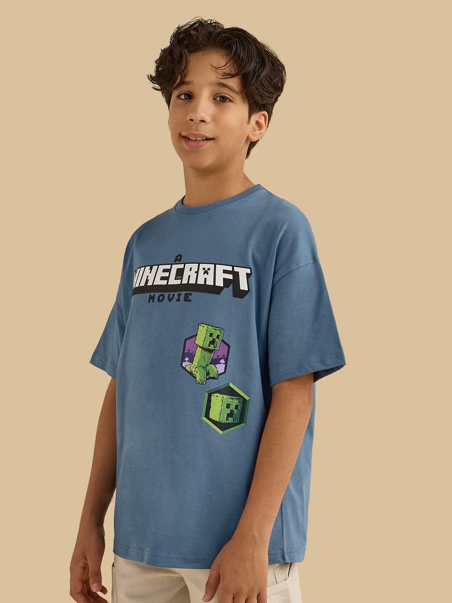 Minecraft Print Cotton T-Shirt