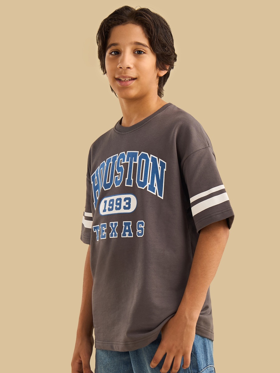 Houston Varsity Print Cotton T-Shirt