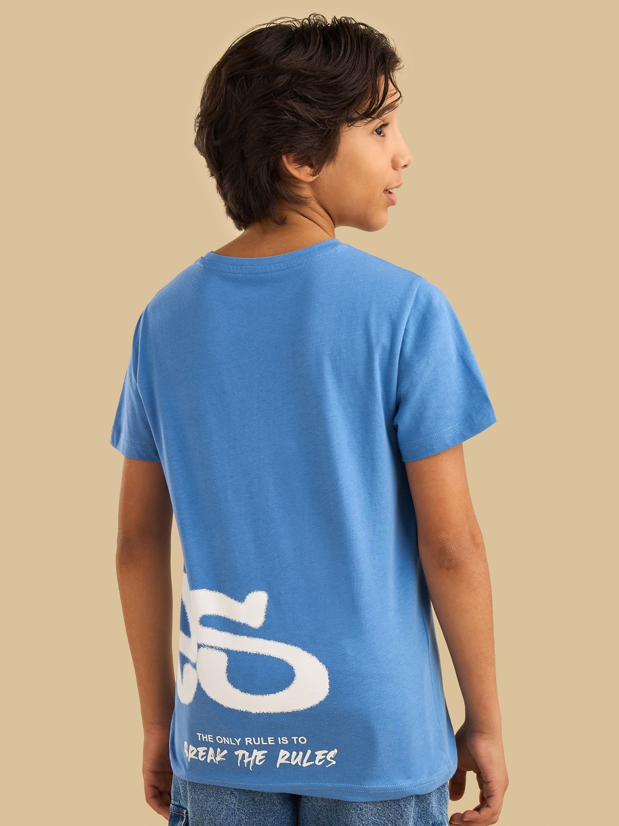 Typographic Print Cotton T-Shirt