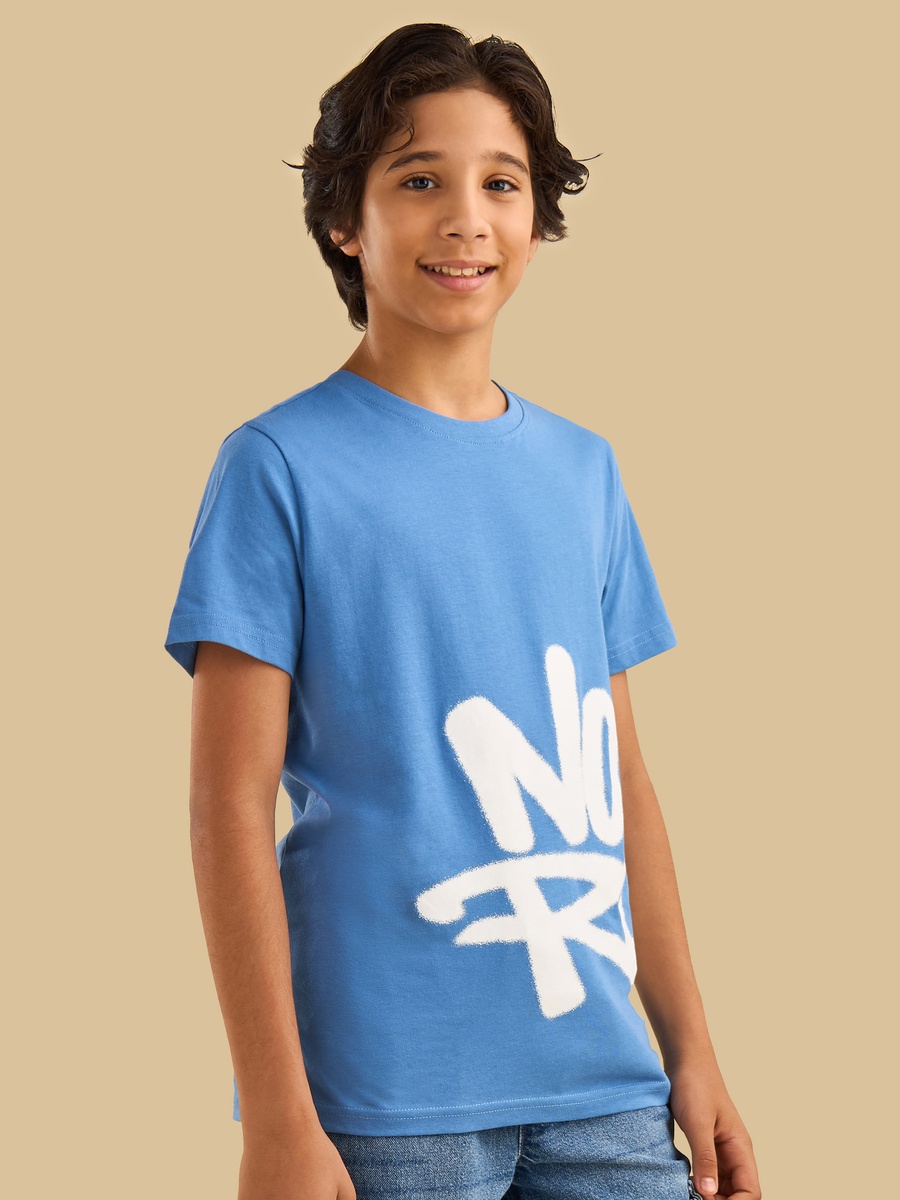 Typographic Print Cotton T-Shirt