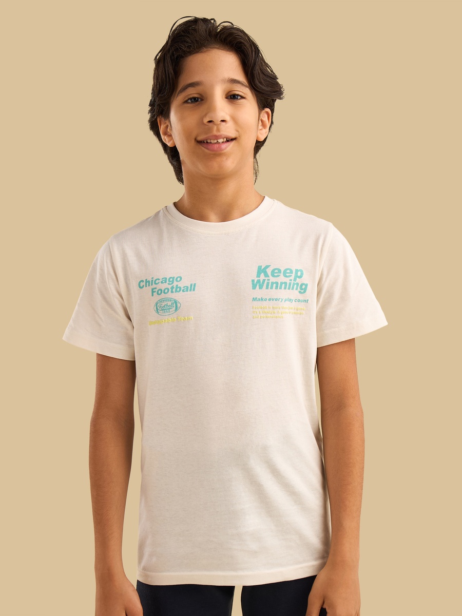 Football Print Cotton T-Shirt
