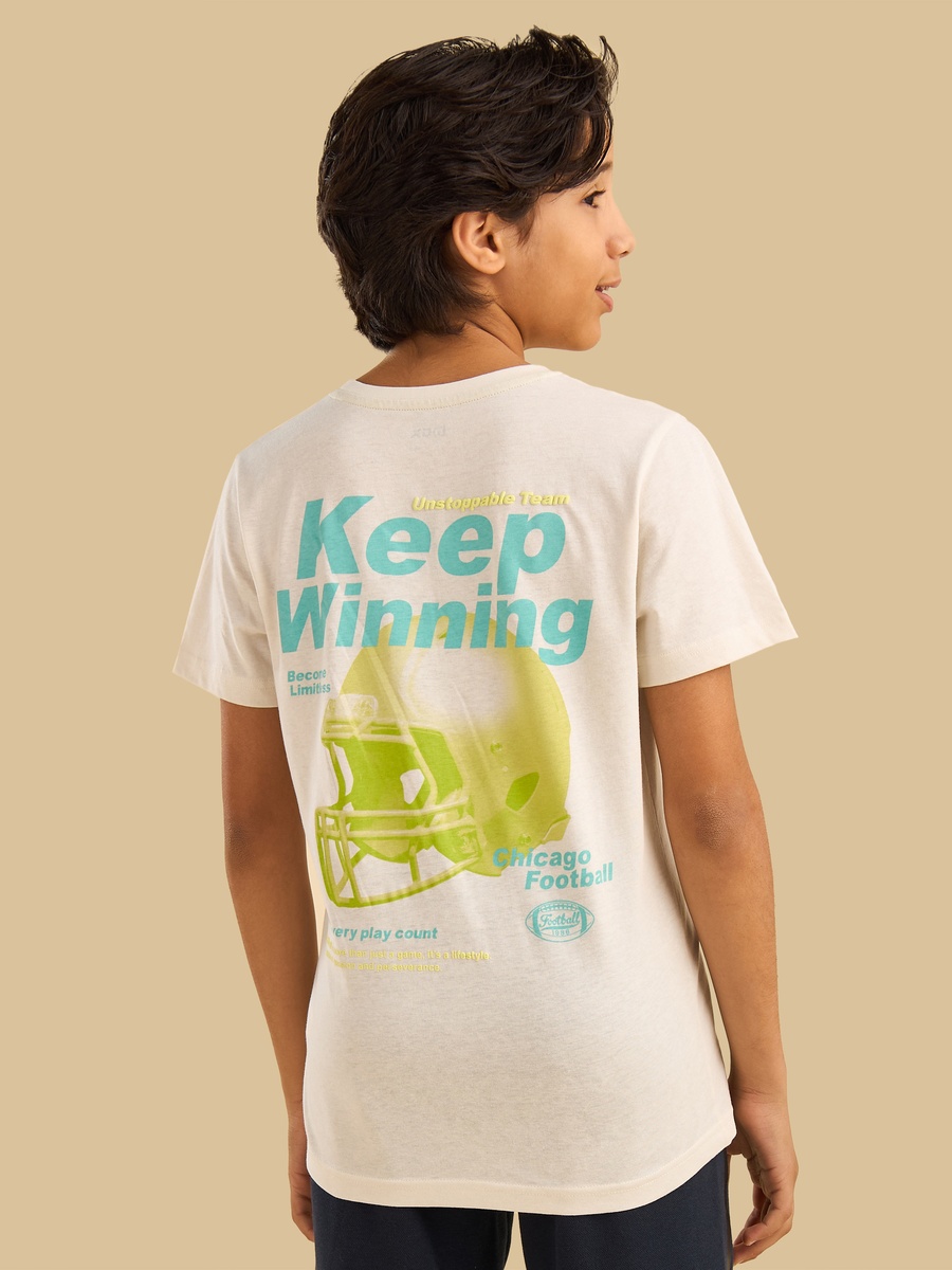 Football Print Cotton T-Shirt