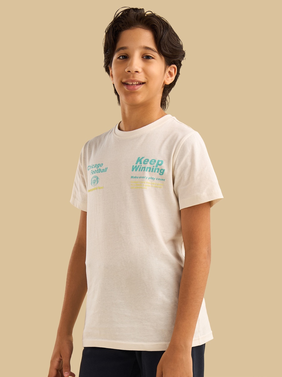 Football Print Cotton T-Shirt
