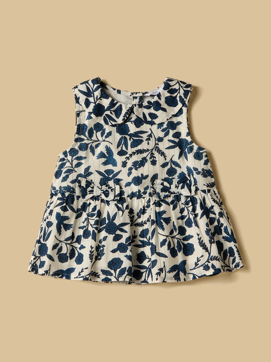 Floral Print Top with Shorts and Shrug