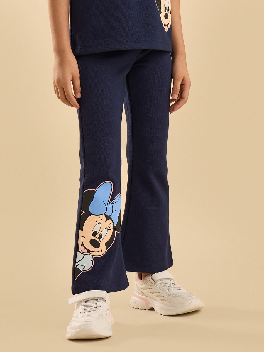 Minnie Mouse Print T-Shirt with Flared Pants