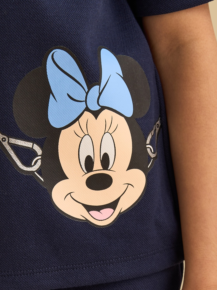 Minnie Mouse Print T-Shirt with Flared Pants