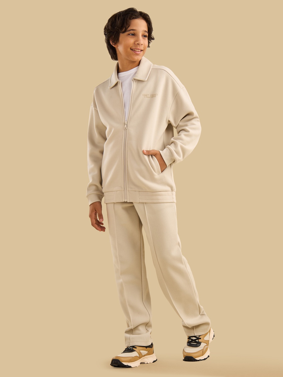 Textured Cotton Bomber Jacket