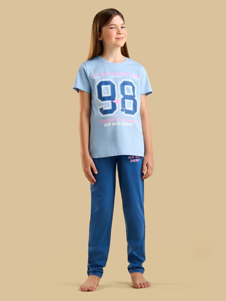 Varsity Print Cotton Pyjama Set