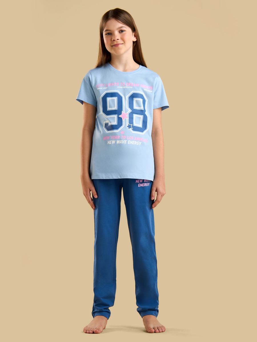 Varsity Print Cotton Pyjama Set