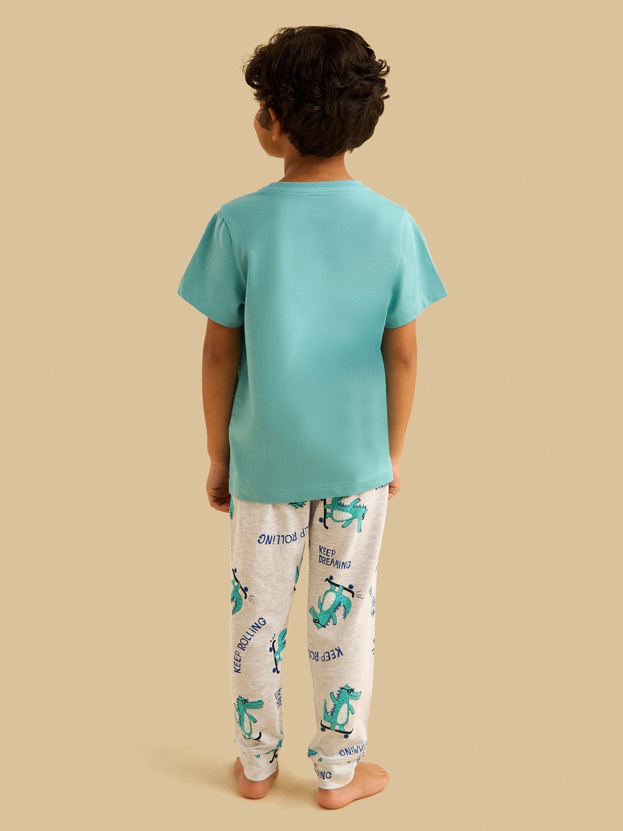 Crocodile Print Cotton Pyjama Set