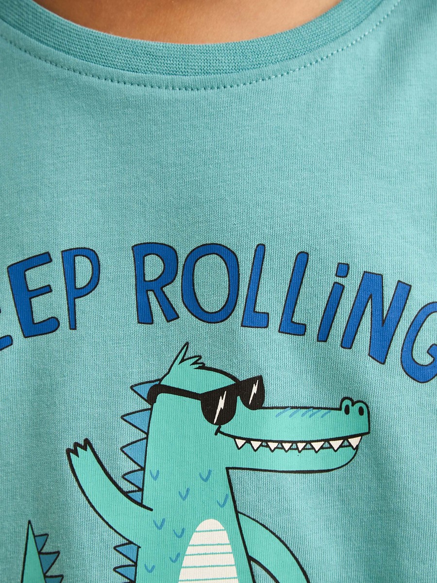 Crocodile Print Cotton Pyjama Set