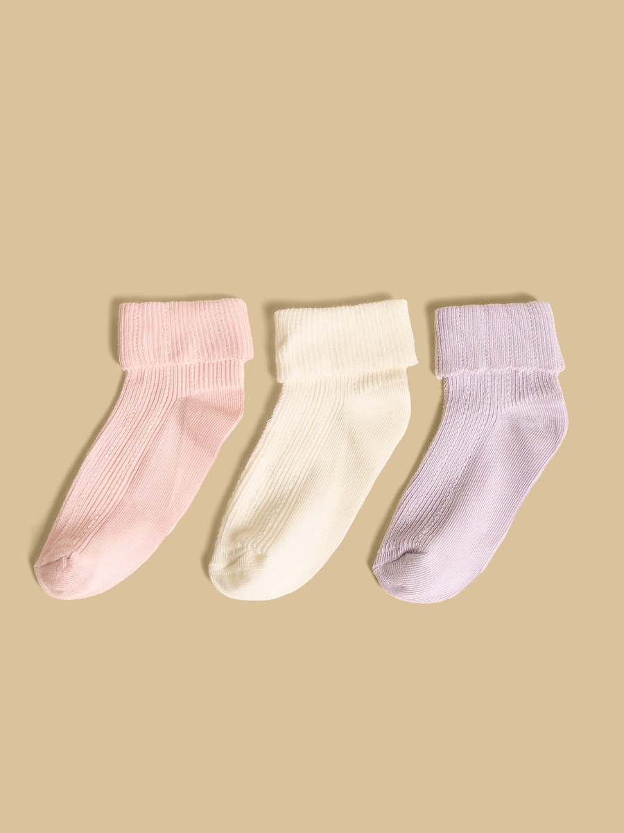 Pack of 3 - Ribbed Ankle Length Socks