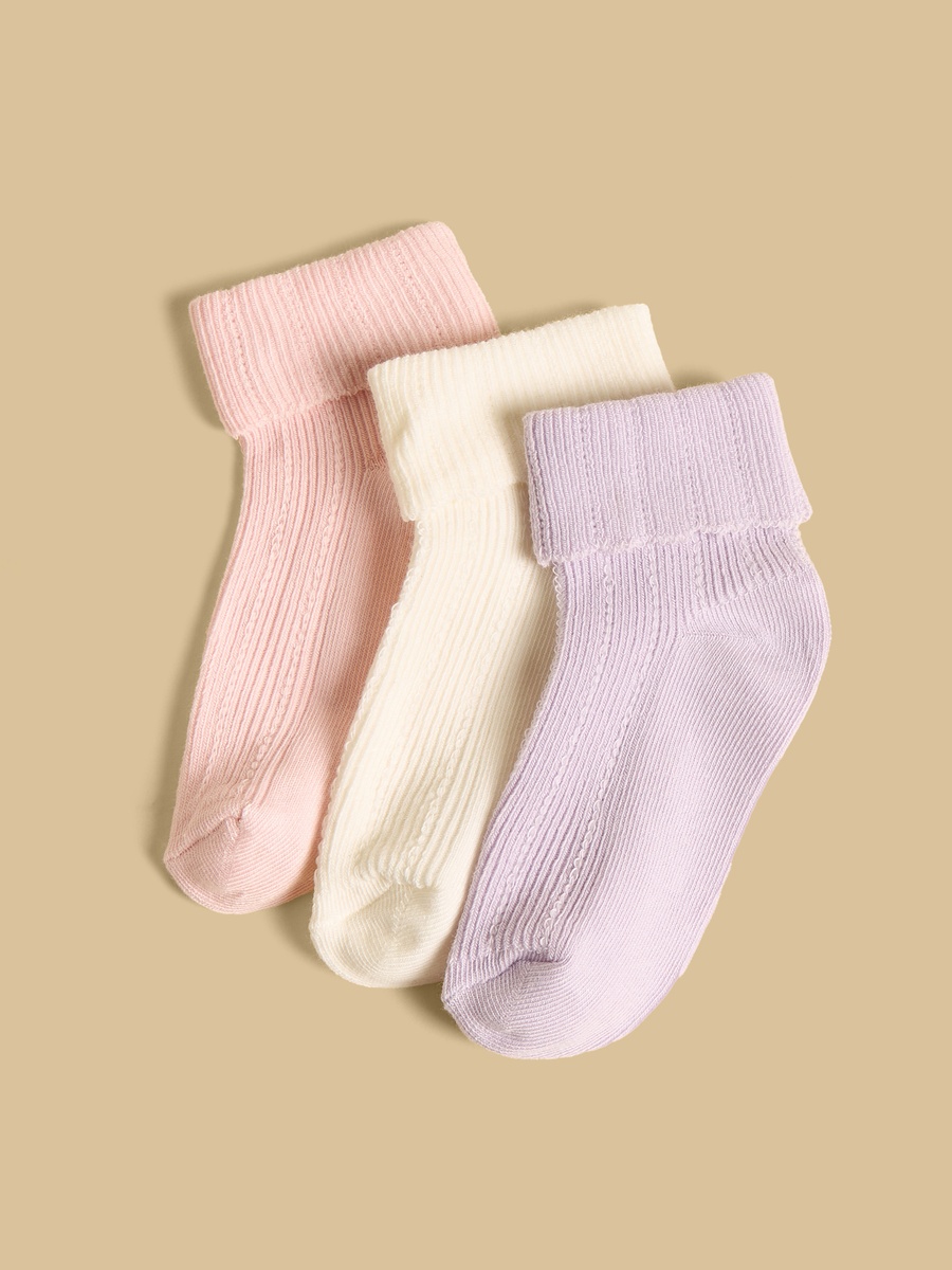 Pack of 3 - Ribbed Ankle Length Socks