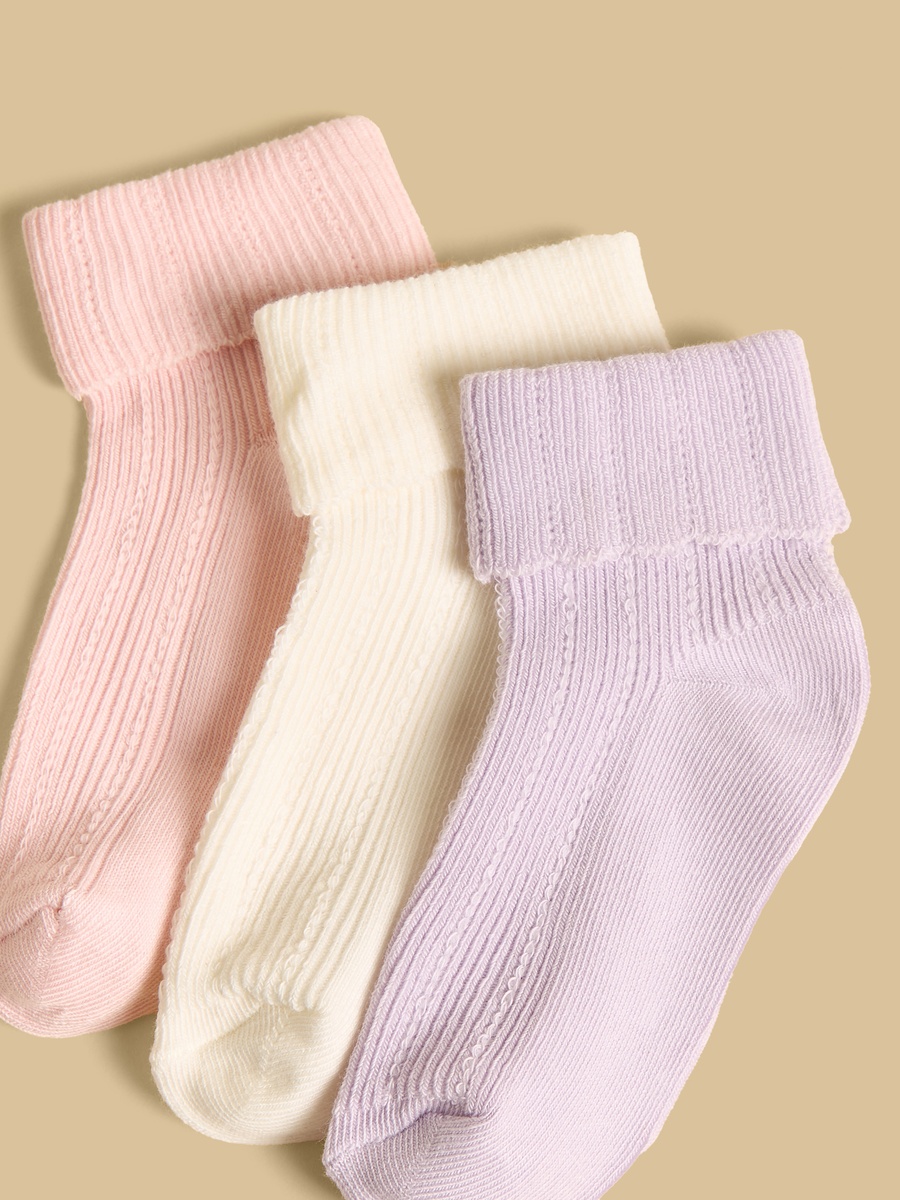 Pack of 3 - Ribbed Ankle Length Socks