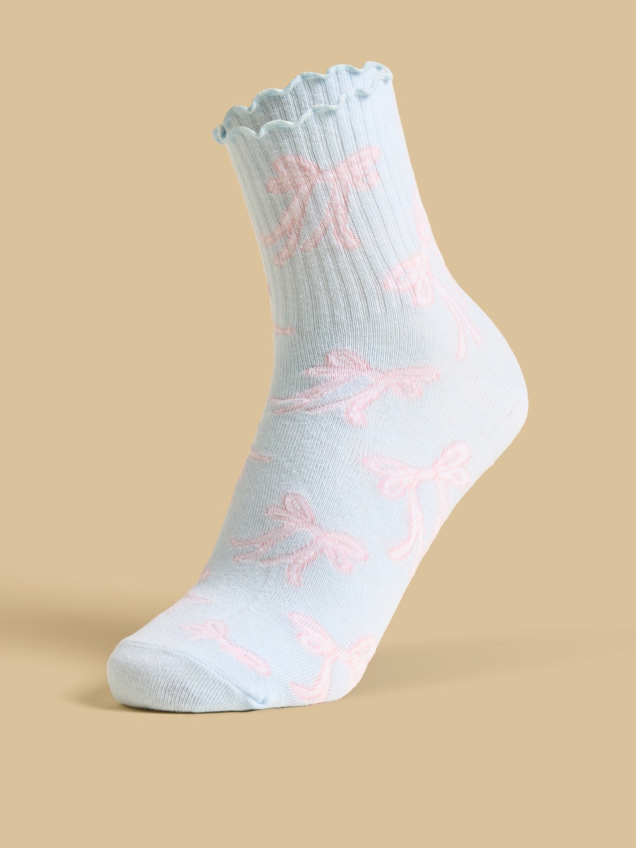 Pack of 3 - Stitch Print Ankle Length Socks