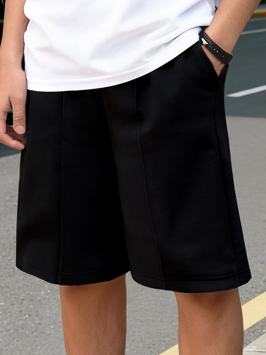 Boys Black Shorts with Side Pocket