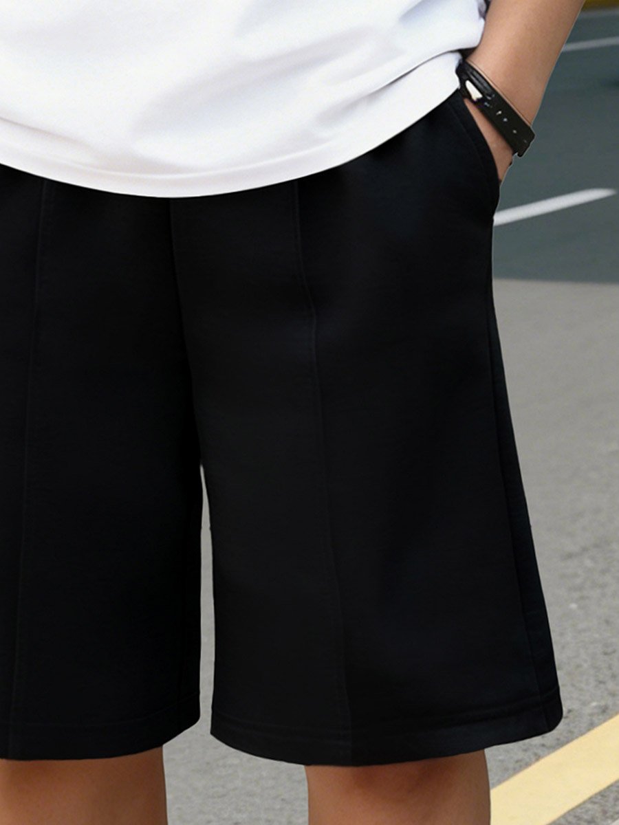 Boys Black Shorts with Side Pocket