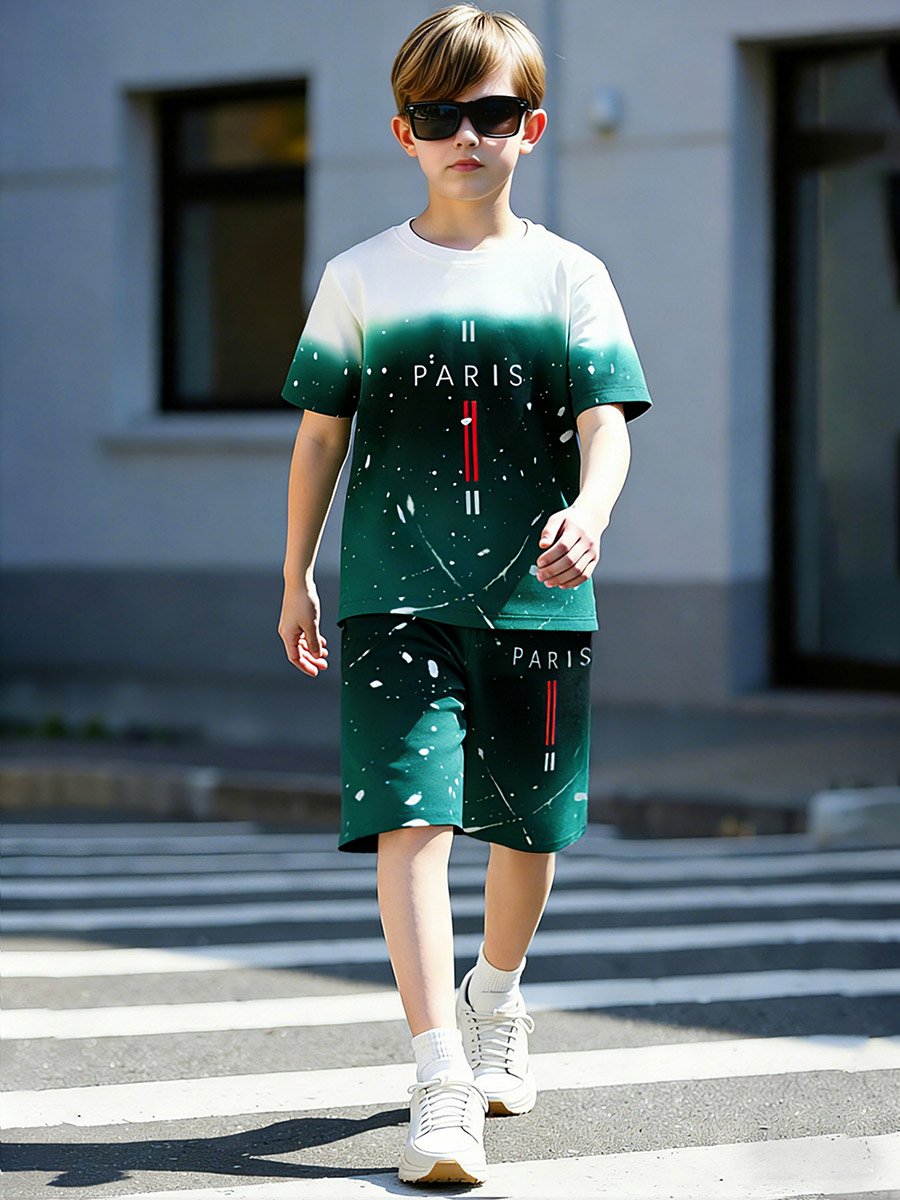 Teen Boys Graphic Print T-Shirt and Shorts Set