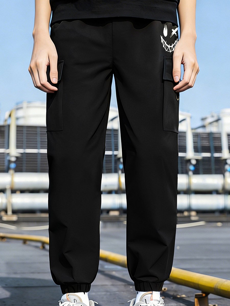 بنطال كارجو بطبعة سمايلي للأولاد