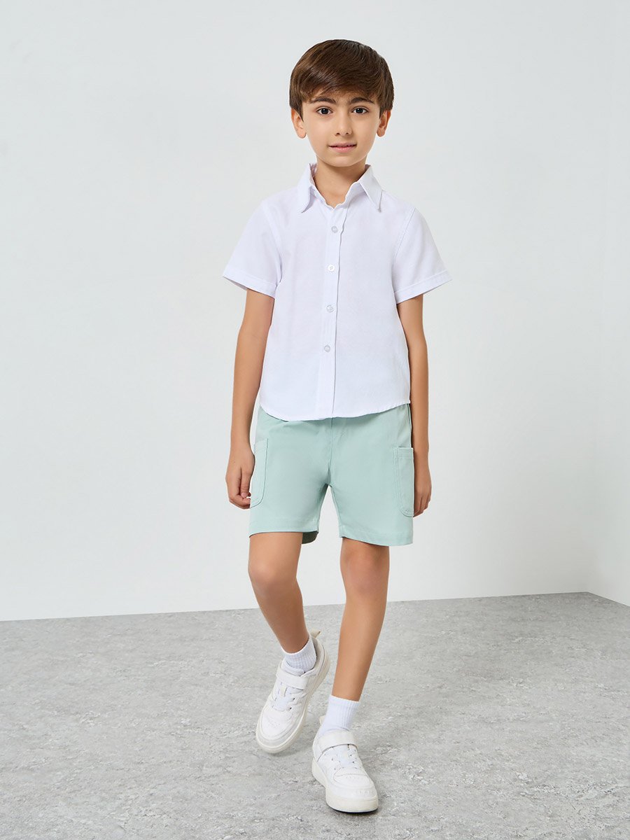 Kids Green Cargo Shorts
