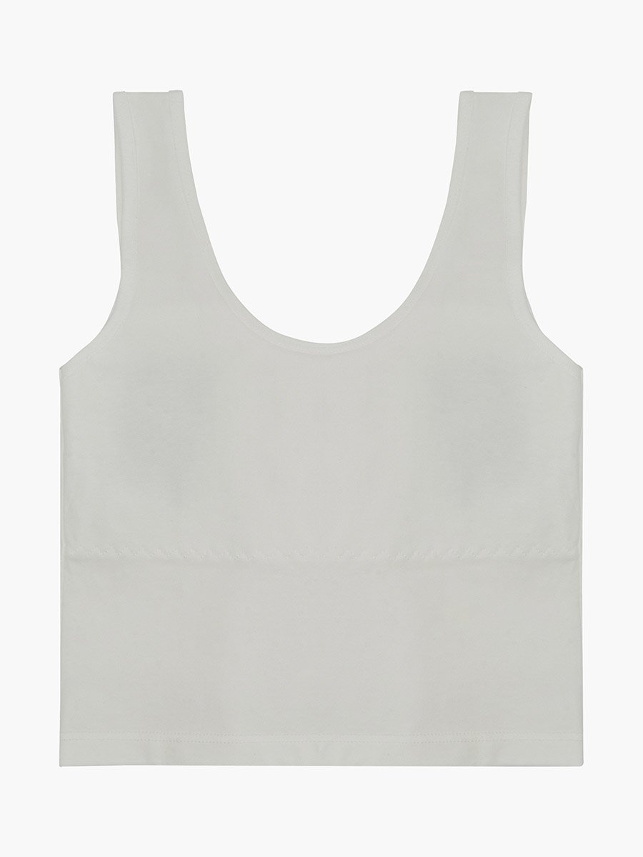 Girls White Cotton Cami