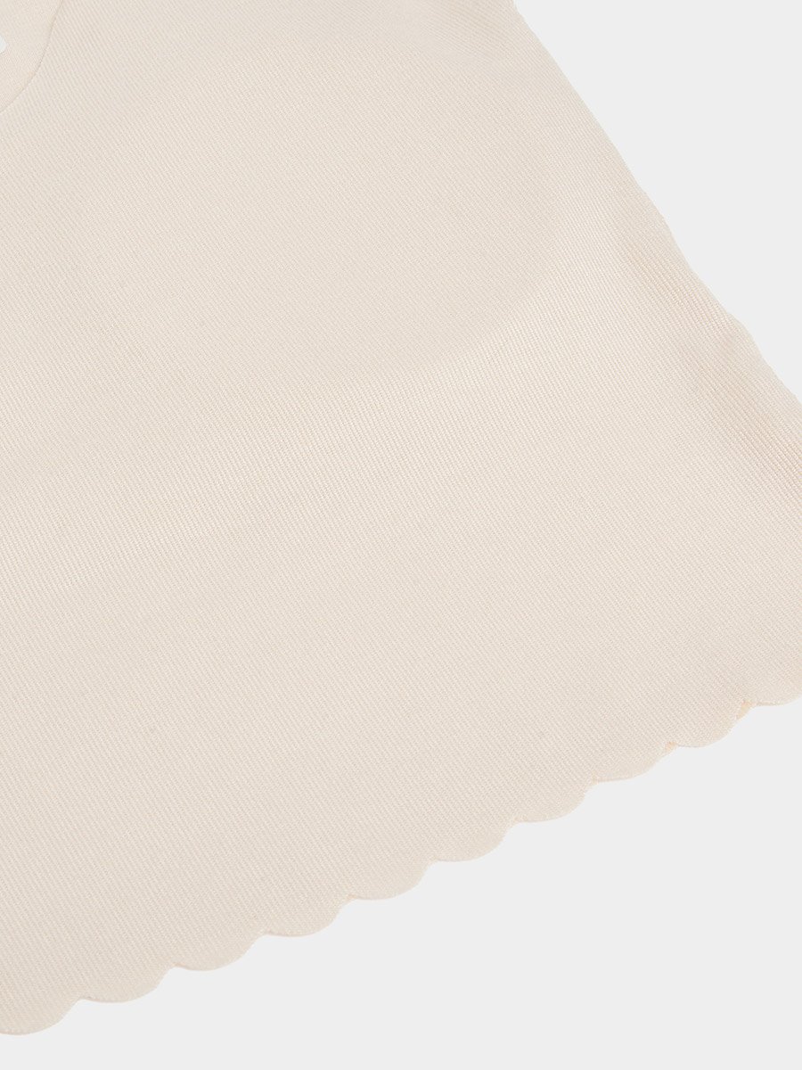 Teen Girls Scalloped Hem Vest with Light Padding