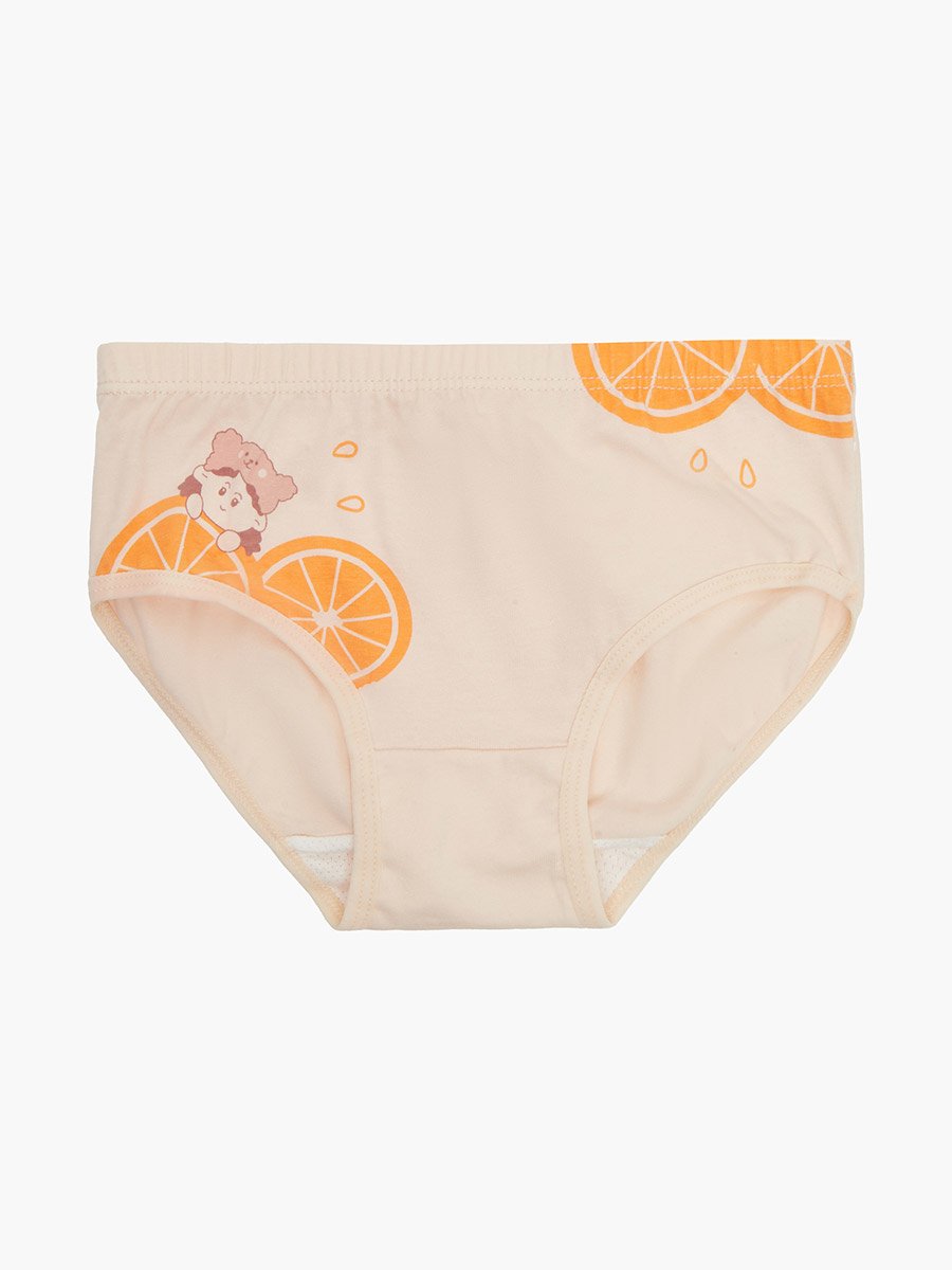 Pack of 4 - Girls Printed Cotton Briefs