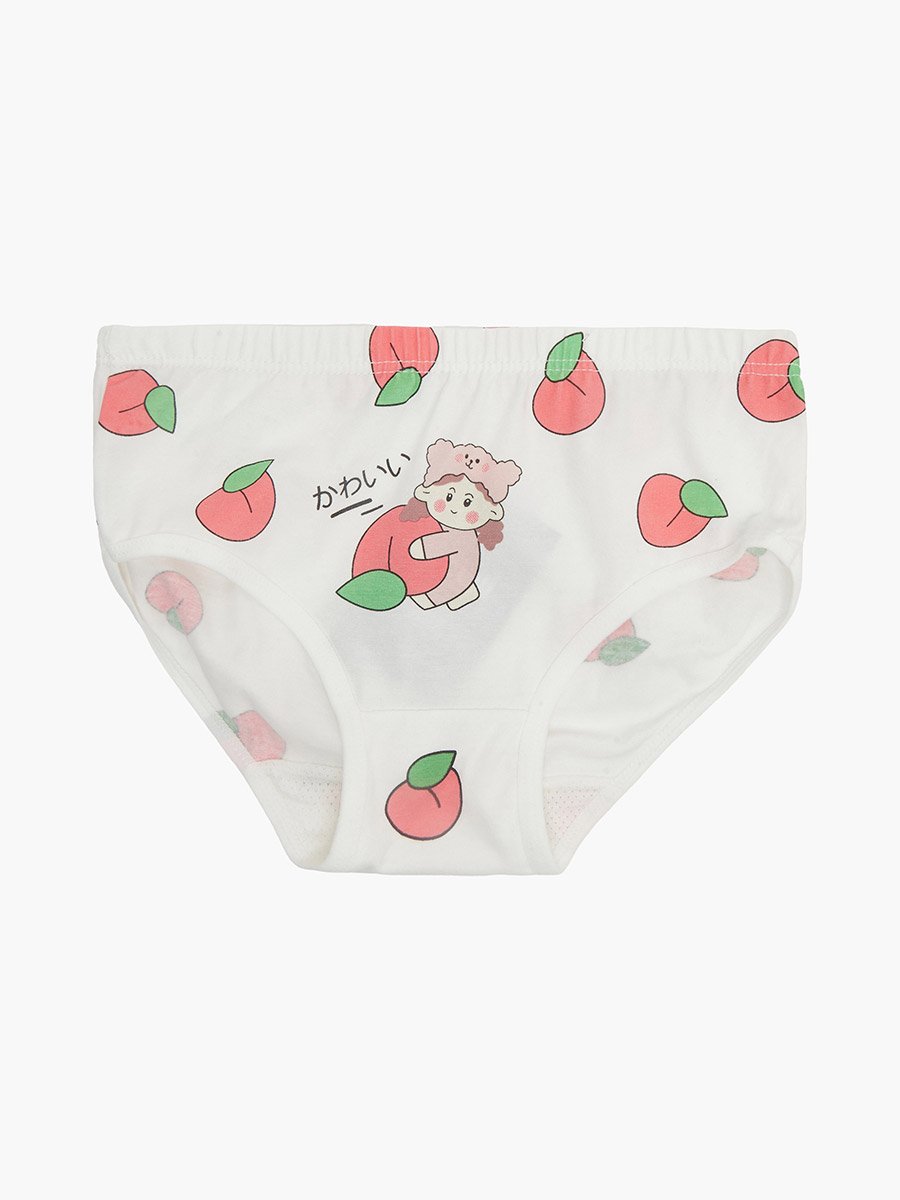 Pack of 4 - Girls Printed Cotton Briefs